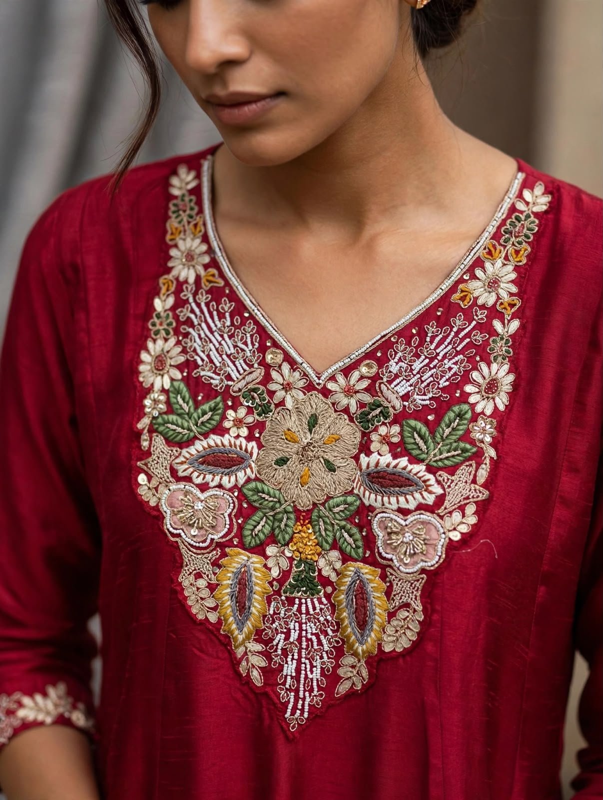 Rassion Silk Suit with Chinon Palazzo